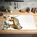 Merkloos KitchenYeah® Inductie beschermer 91.2x52 cm - Schotse Hooglander - Bloemen - Rozen - Inductiebeschermer