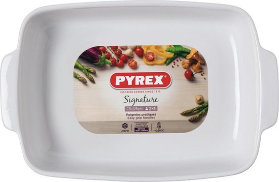 Pyrex Signature Ovenschaal - 25 x 19 cm - Wit