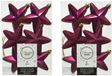 Decoris kersthanger sterren - 12x st - framboos roze - 7 cm - kunststof