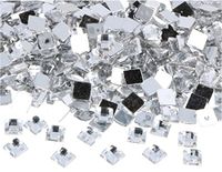 Decoratieve edelstenen van acryl, vierkant, 8 x 8 mm, ca. 2000 stuks.