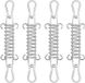BeiJingLiangPinJiaZuoKeJiWenHuaFaZhanYouXianGongSi Set van 4 Rvs Tension Springs met Dubbele Haken voor Tent en Luifel, Inclusief 8 Carabiner Haken