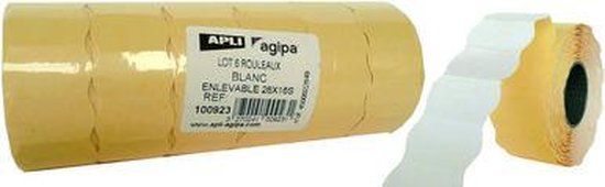 Agipa Etiketten voor Prijspistolen, 26 x 12 mm, Wit