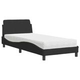Dover Lit avec matelas velours noir 90x190 cm