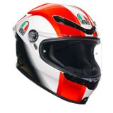 AGV K6 S E2206 Mplk Sic58 004 Integraalhelm - Zwart/Rood/Wit - Maat XXL