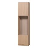 WOOOD Build Smalle Half Open Opbergkast - Eiken Fineer - Naturel
