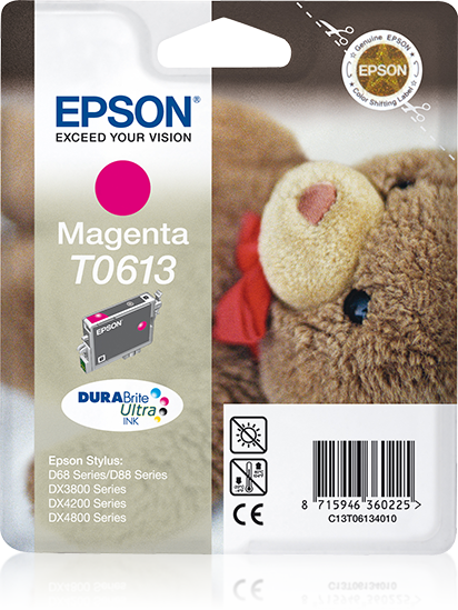 Epson Teddybear inktpatroon Magenta T0613 DURABrite Ultra Ink single pack / magenta
