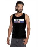 Bellatio Decorations Australia Zwart Australia supporter mouwloos shirt heren - Australie singlet shirt/ tanktop XXL
