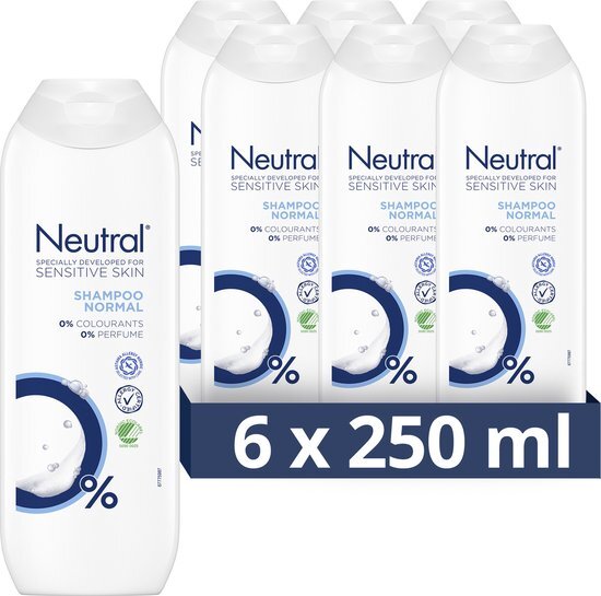 Neutral Neutral 0% - 250 ml - Shampoo - 6 stuks - Voordeelverpakking