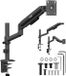 Ergo Office - Monitorbeugel, gasveer, 17"-32", 1-10 kg, matzwart, max. VESA 100x100, ER-691 B