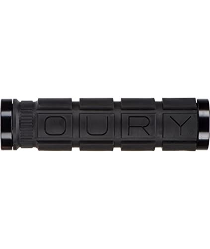 Oury Grip s - OUGRLOC - Lock on Grips - Paar fietsgrepen, Zwart, One size