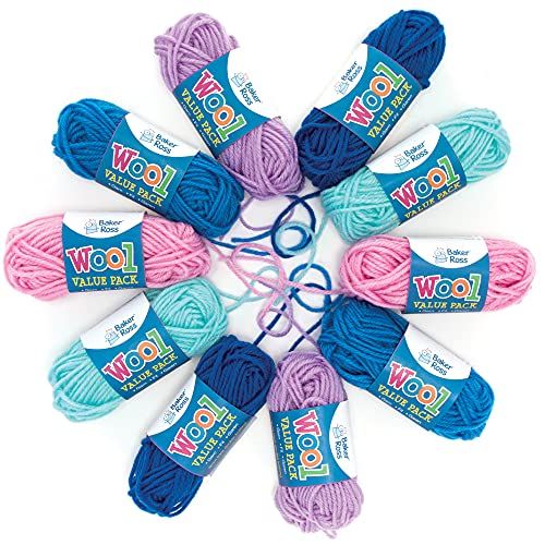 Baker Ross FE884 Winter Gekleurd Breigaren Voordeelpak - 10 Stuks