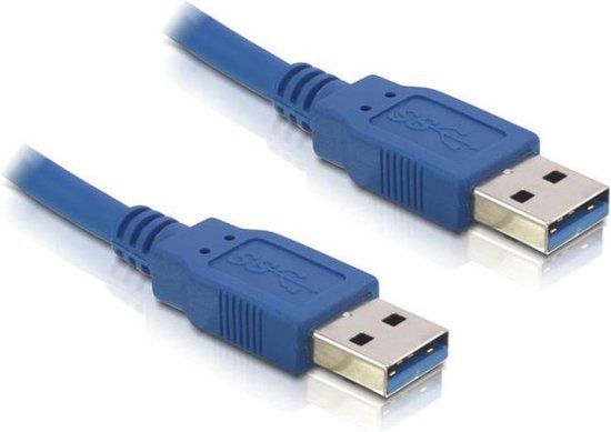 DeLOCK USB 3.0-A Male/Male Kabel - 5m - Blauw