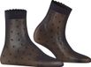 FALKE Dot gedessineerd materiaal ultra transparant 15 DEN sokken dames zwart - maat 39-42