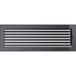 KRATKI ventilatierooster haardrooster 17cm x 49cm grafiet met lamellen