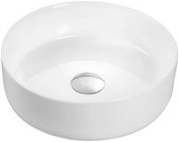 Differnz Lavabo Mira - Modèle Rond - Céramique - Dimensions Ø 35.5 x 12 cm - Couleur Blanc