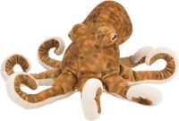 Wild Republic pluche dier knuffel Octopus/inktvis - 30 cm - bruin - zeedieren