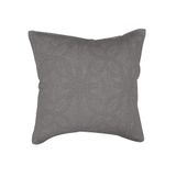 Douceur d'Intérieur Kussensloop, 40 x 40 cm, microvezel, eenkleurig, lavendelbloemetje, antraciet, 100% polyester