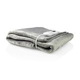 Nedis elektrische deken - 1 persoons - 150 x 80 cm - 60W - Grijs/Wit