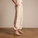 Manfield - Dames - Gouden leren sandalen met hak en glitters - Maat 41