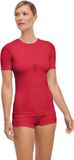 FALKE Warm Shortsleeved Shirt sneldrogend functioneel shirt met korte mouwen dames rood - maat L