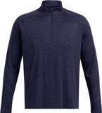 Under Armour UA Tech Textured 1-2 Zip-BLU Heren T-shirt - Midnight Navy - Noir