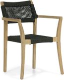Lifestyle Garden Furniture Dallas/Boston 240 cm ovaal dining tuinset 7-delig groen wicker 6 zitplaatsen stapelbare stoelen