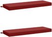 vidaXL Coussins de banc SOEST 2 pièces 100% Polyester Vin rouge 120 x 40 x 8 cm