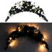 vidaXL Kerstboog met LED-lampjes, 90 cm, PVC, zwart