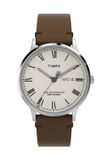 Timex Waterbury Classic Kwarts Analoog Horloge Bruin Case: 100% Stainless Steel | Armband: 100% Leather 40 TW2W50500AJ, TW2W50600AJ
