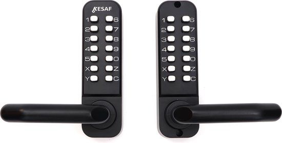 Ariko Code Deurslot met Klink - Zwart - Pincode - DIN links