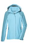 killtec dames Functioneel jack/outdoorjack met afneembare capuchon KOS 53 WMN JCKT, eisblau, 50, 42806-000