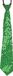 Merkloos / Sans marque Carnaval/verkleed stropdas - Pailletten - groen - 32 cm - voor volwassenen