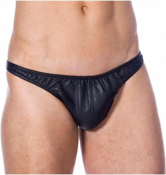 Rimba - Zwarte Leren Herenslip - Maat S