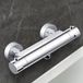 Merkloos Douchekraan thermostatische thermostaatkraan - Messing - Verchroomd - Veiligheidsknop 38°c