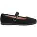 Victoria Ballerina's Gong Fu velours & bijpassende bies & gesp 1080111 voor dames, Zwart, 37 EU