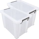 Whitefurze Opbergbox - 3 stuks - 18,5 liter - Transparant