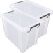 Whitefurze Opbergbox - 3 stuks - 18,5 liter - Transparant