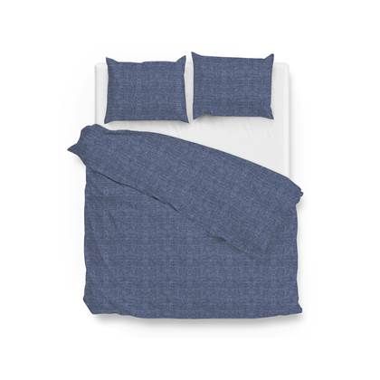 Zo!Home Lino Dekbedovertrek - 240 x 220 cm - Blauw - Katoen