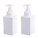 UUJOLY Schuimende zeepdispenser, 450 ml (15 oz) navulbare pompfles voor vloeibare zeep, shampoo, bodywash (2 stuks) (wit)