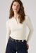 Levi's Rory polo à manches longues - Femme - XS - Blanc / Egret Rib