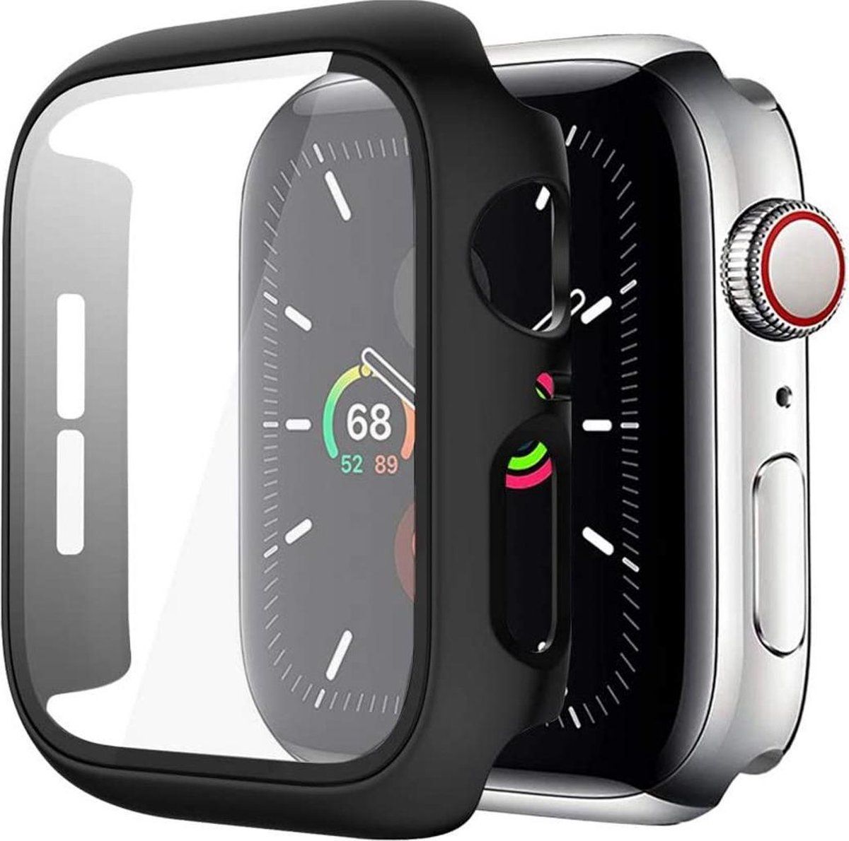 imoshion Hardcase + Screenprotector voor de Apple Watch Serie 1-3 38 mm - Zwart