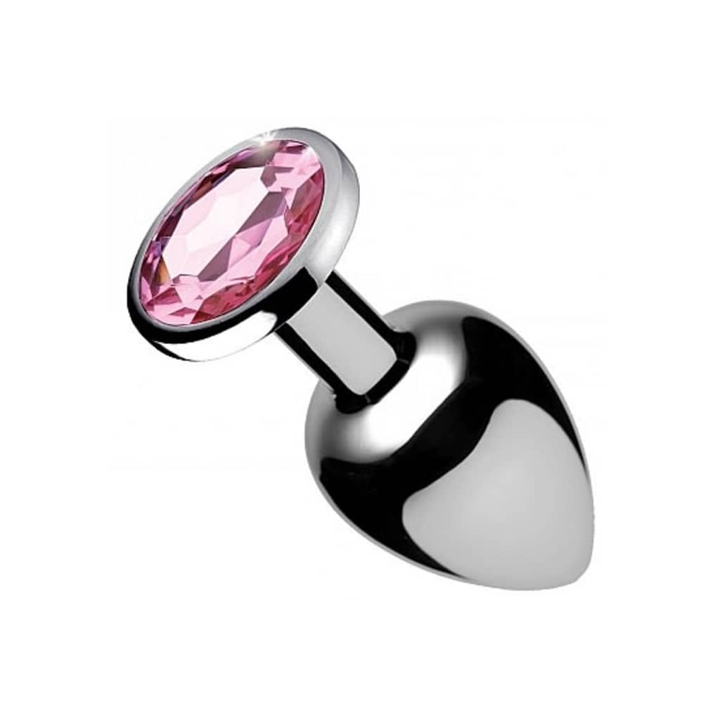 XR Brands Pink Gem Anal Plug Large - Pink