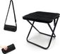 Tabouret d'extérieur mini - Sac à bandoulière/tabouret 2-en-1 - Léger - Capacité de charge jusqu'à 120 kg - Convient pour le camping, la pêche, la randonnée - Noir