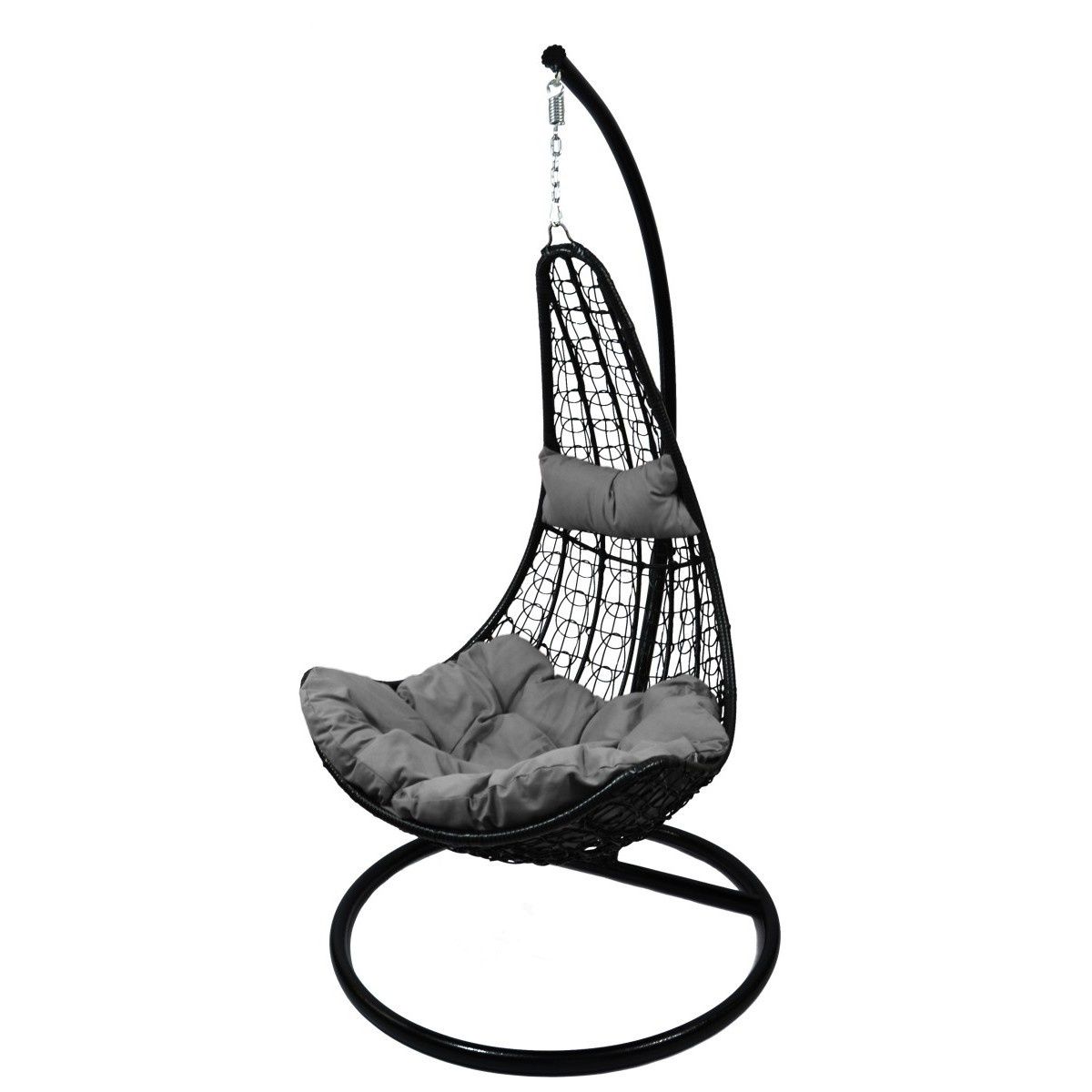 Viking Choice Hangstoel met Standaard - Grijs - Incl. Kussen & Hoofdsteun - 130 kg