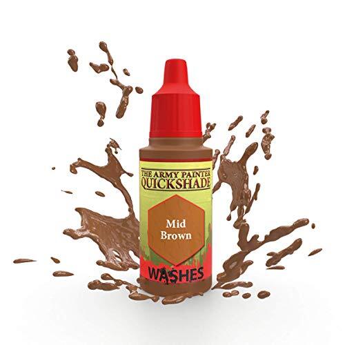 The Army Painter | Warpaint | Mid Brown | Acrylic Non-Toxic Heavily Pigmented Water Based Paint for Tabletop Roleplaying, Boardgames, and Wargames Miniature Model Painting