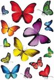 Merkloos / Sans marque Herma Benelux B.V. Stickers Vlinder thema - 126 stuks - Multi