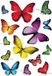 Merkloos / Sans marque Herma Benelux B.V. Stickers Vlinder thema - 126 stuks - Multi