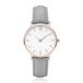 LGT JWLS Dameshorloge Roségoud Metaal Leer Grijs Analoog Quartz