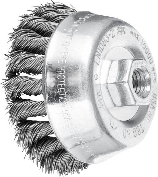 Pferd Komborstel staalborstel Getordeerd Draad Met Schroefdraad Tbg 80/M14 St 0,50