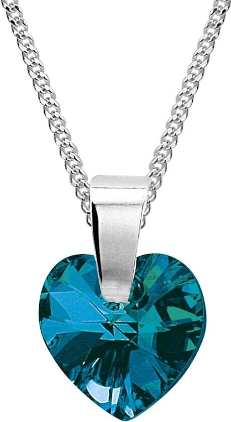 Montebello Ketting Alix - Dames - 925 Zilver - SWAROVSKI ELEMENTSâ„¢ - Hart - 10 mm - 45 cm